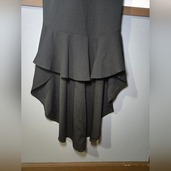 NWT Hello Molly Women's Small Size 4 Hi-Low Ruffle Hem Black Maxi Dress - Picture 5 of 12